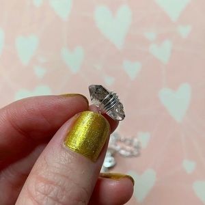 Wirewrapped Herkimer diamond necklace by Sparkazilla on Etsy